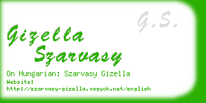 gizella szarvasy business card